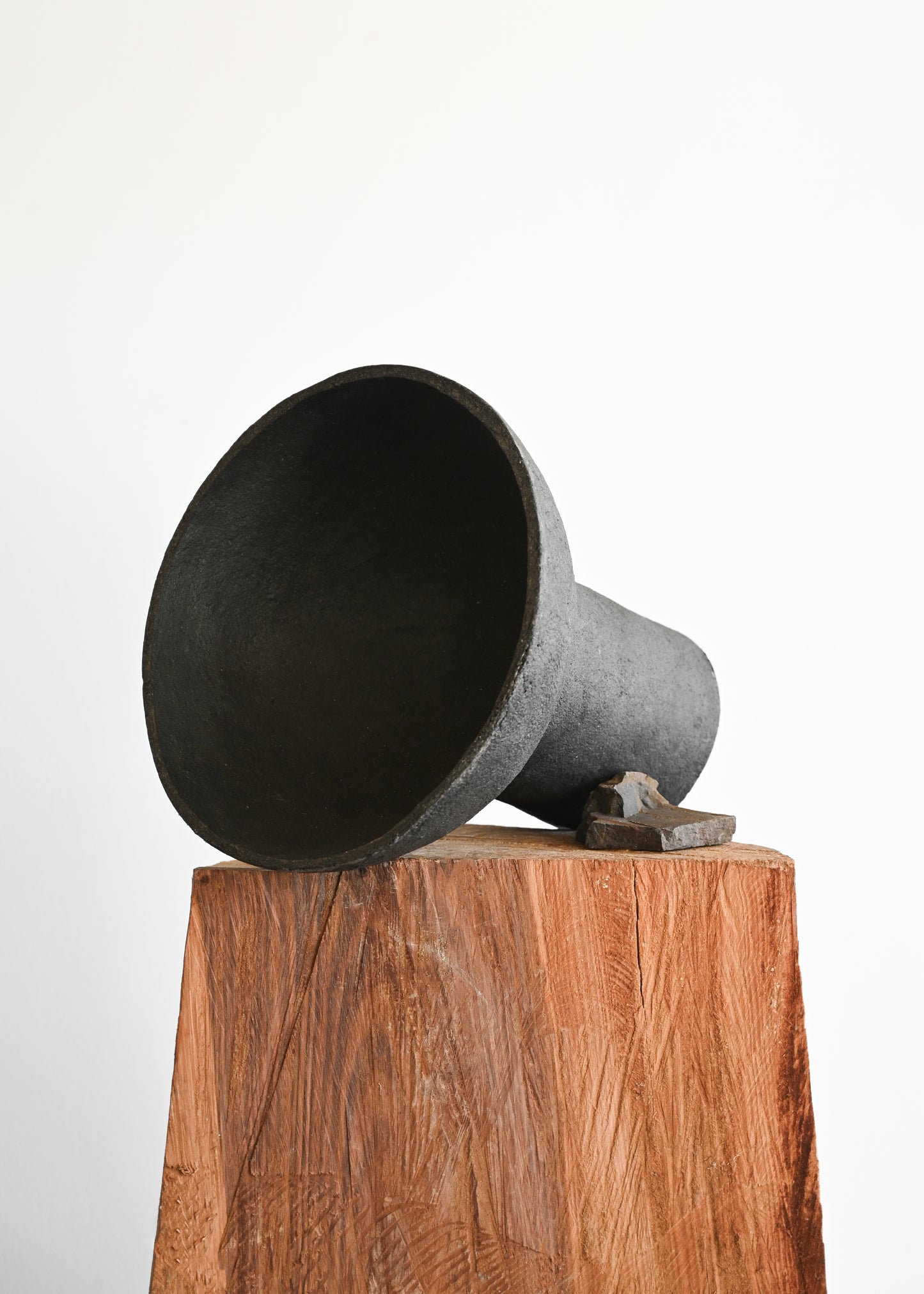 Charcoal Paper Mâché Vase