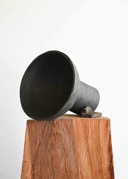 Charcoal Paper Mâché Vase