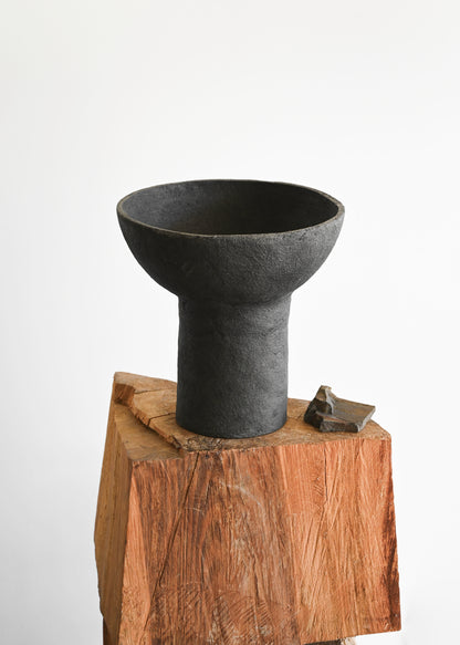 Charcoal Paper Mâché Vase