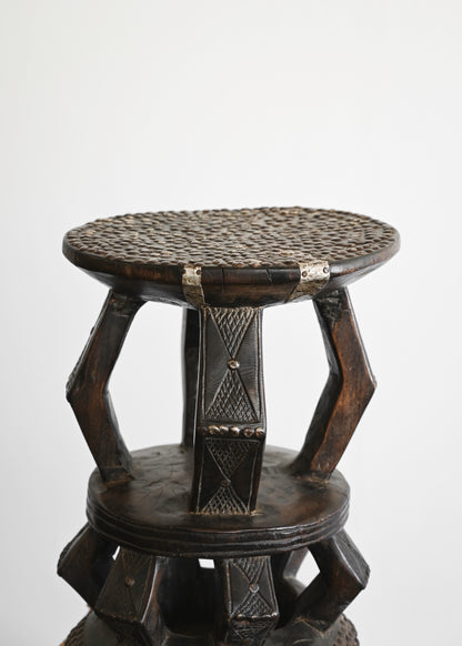 Antique Congolese Studded Stool