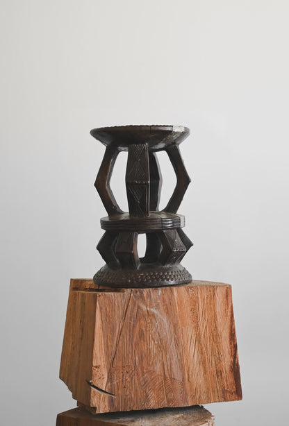 Antique Congolese Studded Stool